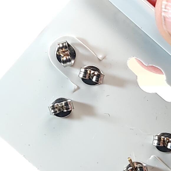 Pastel Color Stud Earrings Set, 4 Pairs of Vibrant Circle Earrings Afterthoughts - Picture 7 of 10